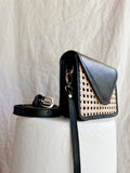 Clara - Rattan and Leather Hip Bag