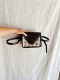 Clara - Rattan and Leather Hip Bag