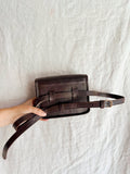 Clara - Rattan and Leather Hip Bag