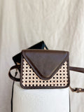 Clara - Rattan and Leather Hip Bag