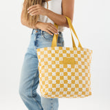 Day Tripper Tote Bag - Pua Check in Hot Mustard by Aloha Collection