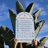Boutique Pool Safety CPR Sign - ‘Powder’ by Holidae Haus