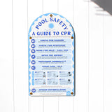 Boutique Pool Safety CPR Sign - ‘Powder’ by Holidae Haus