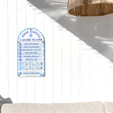 Boutique Pool Safety CPR Sign - ‘Powder’ by Holidae Haus