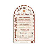 Holidae Haus Pool Safety Sign - Rust