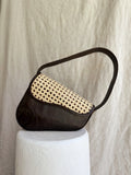 Charlotte - Rattan and Leather Shoulder Bag