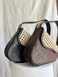 Charlotte - Rattan and Leather Shoulder Bag