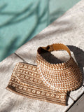 Woven Palm Leaf Visor - Two Tone