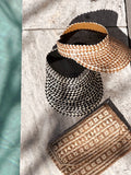 Woven Palm Leaf Visor - Two Tone