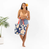 Day Tripper Tote Bag - SPECIAL EDITION: Pape’ete by Samudra “Neon Moon/Navy” by Aloha Collection