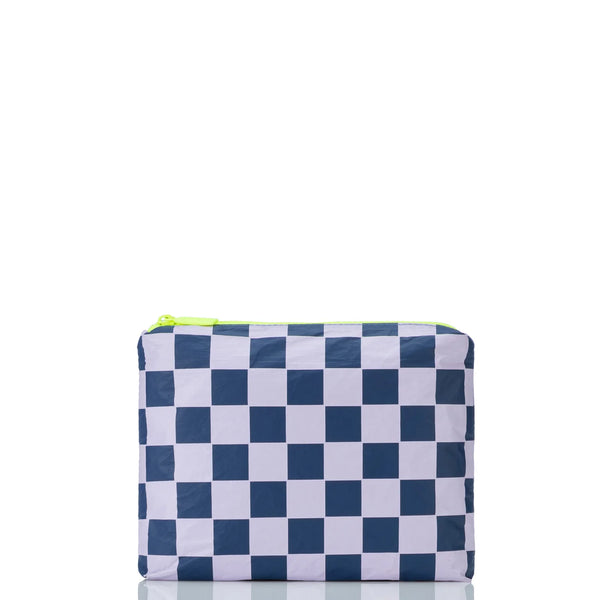 Checkmate Lilac on Navy Small Pouch - Aloha Collection