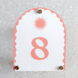 Paloma Pink | Mediterranean House Number
