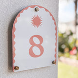Paloma Pink | Mediterranean House Number