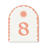 Holidae Haus Mediterranean House Numbers in Paloma Pink