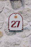 Mediterranean House Number in “Rust” by Holidae Haus