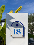 Santorini Blue | Mediterranean House Number By Holidae Haus