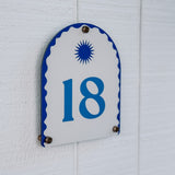 Santorini Blue | Mediterranean House Number