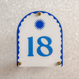 Santorini Blue | Mediterranean House Number