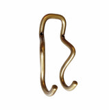 Wave Brass Double Hook