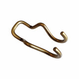 Wave Brass Double Hook
