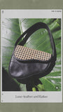 Charlotte - Rattan and Leather Shoulder Bag