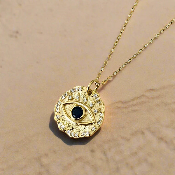 Solid gold evil eye 2025