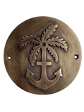 Anchor & Palm Brass Plaque