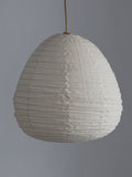 Pear Lantern Pendant Light in Ivory Linen