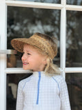 Kids Woven Palm Leaf Visor