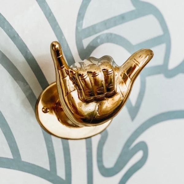Brass Shaka Hook by Pineapple Traders
