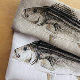 Sriped Trumpeter Linen Tea Towel - By Bobby Seaford