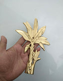 Brass banana palm tree plaque