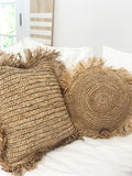 Raffia Fringed Cushion Cover