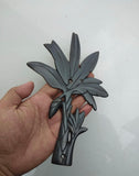 Brass banana palm tree plaque