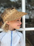 Kids Woven Palm Leaf Visor