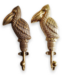 Brass Pelican Hook in antique and gold