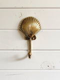 Brass Shell Hook in Gold