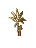 Brass banana palm tree plaque