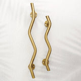 Wave Brass Door Handle