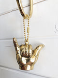 Brass Shaka Keyring - By Pineapple Traders