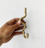 Wave Single Brass Hook