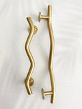 Wave Brass Door Handle