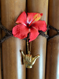 Brass Shaka Keyring - By Pineapple Traders
