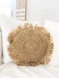 Raffia Fringed Cushion Cover