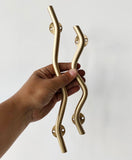 Wave Brass Door Handle