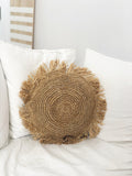 Raffia Fringed Cushion Cover