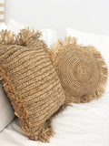 Raffia Fringed Cushion Cover