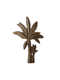 Brass banana palm tree plaque