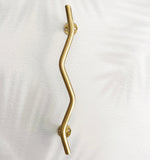 Wave Brass Door Handle