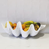 White Resin Clam Shell
